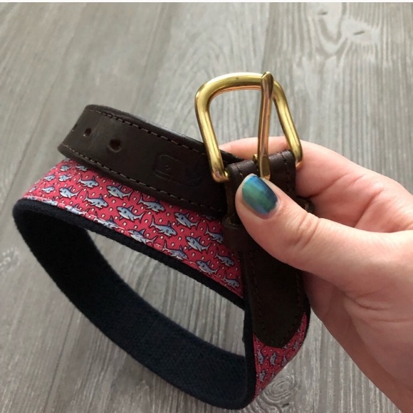 Vineyard Vines Other - Vineyard Vines Canvas Shark Belt Size 30